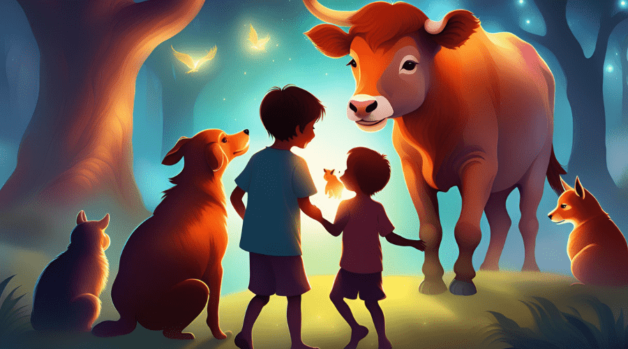 urdu story for kids. Kids with animals
